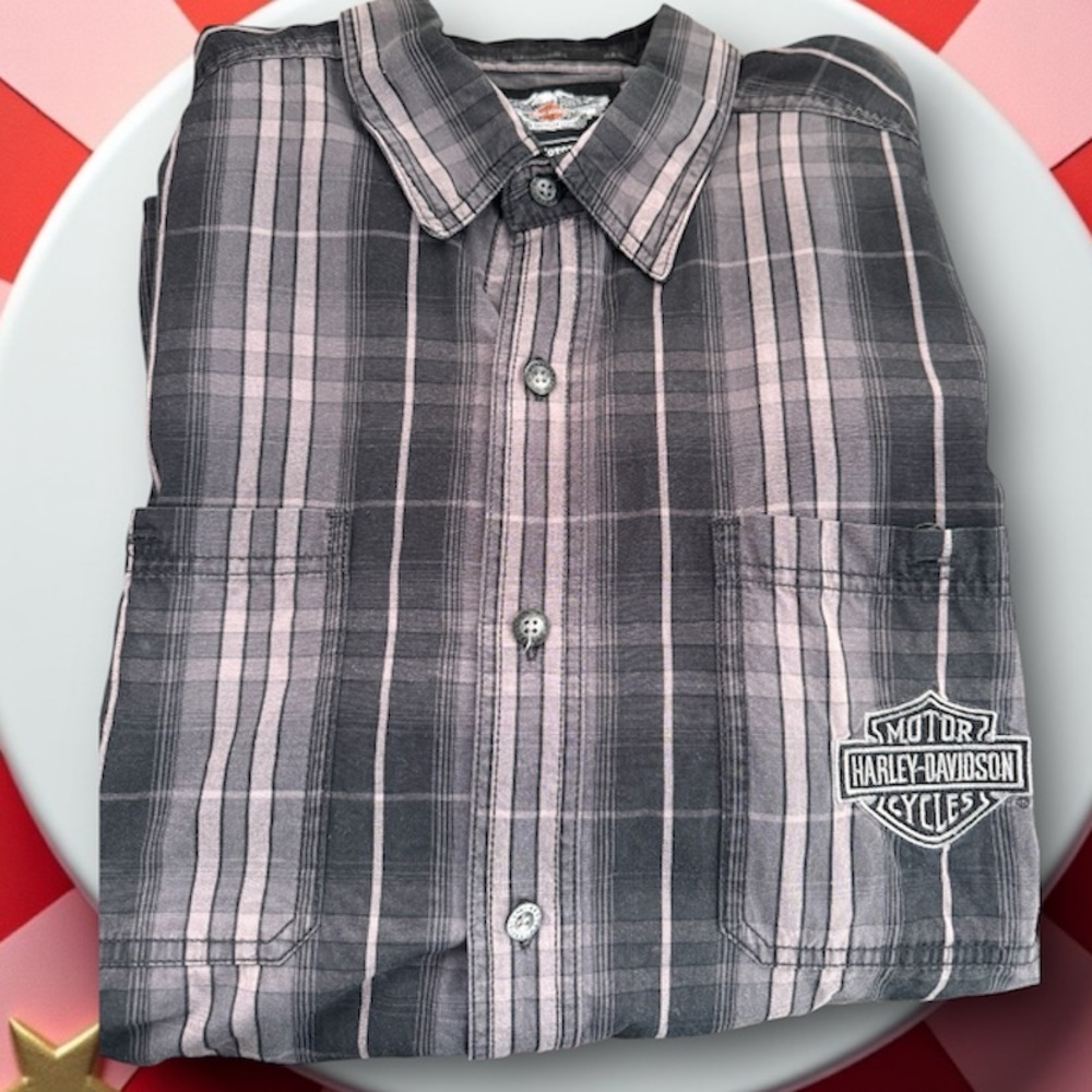 Harley-Davidson Plaid Button Down Shirt
